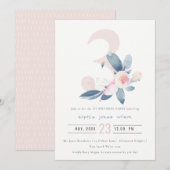 SOFT PINK BLUSH BLUE FLORAL 3RD OM HET EVEN WELKE  KAART (Voorkant / Achterkant)