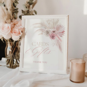 Soft Pink Boho Arch Kaarten en geschenken Poster