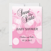 Soft Pink Bokeh Florid | Shower voor babymeisjes Magnetische Uitnodiging (Voorkant)