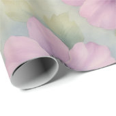 Soft Pink Botanical Floral Wrapping Paper Cadeaupapier (Rol Hoek)
