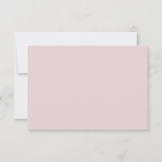 Soft Pink Bow Baby shower Bedankt Card (Achterkant)