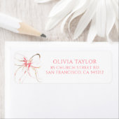 Soft Pink Bow Baptism Etiket (Insitu)