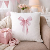 Soft Pink Bow Girl Baby Shower Kussen