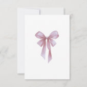 Soft Pink Bow Girl Baby Shower Save The Date (Achterkant)