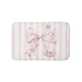 Soft Pink Bow with Butterflies  Badmat (Voorkant)