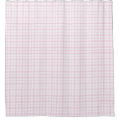 Soft Pink Check Curtain Chic and Fresh Look Douchegordijn (Voorkant)