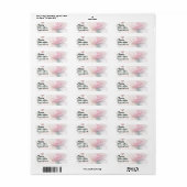 Soft Pink Chiffon Roos Label (Full Sheet)