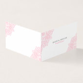 Soft Pink Corner Mandala Visitekaartje (Buitenkant)