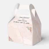 Soft Pink Cream Bloom Wedding Favor Boxes Bedankdoosjes (Achterkant)