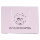 Soft Pink Custom Business website Uw Logo Groot Cadeauzakje (Voorkant)