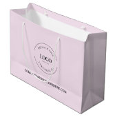 Soft Pink Custom Business website Uw Logo Groot Cadeauzakje (Voorkant Gekanteld)