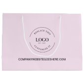Soft Pink Custom Business website Uw Logo Groot Cadeauzakje (Achterkant)