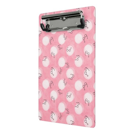 Soft Pink Cute Pattern – Minimal Aesthetic Polka Mini Klembord (Angled2)