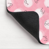 Soft Pink Cute Pattern – Minimal Aesthetic Polka Muismat (Hoek)