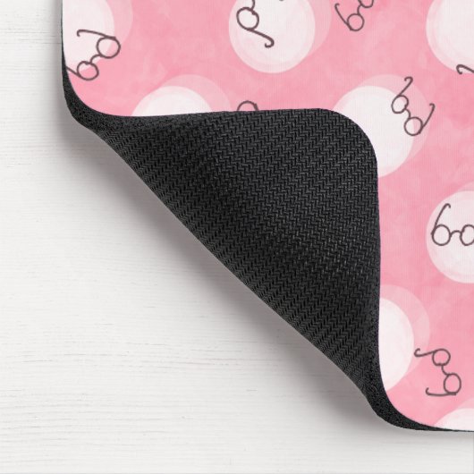 Soft Pink Cute Pattern – Minimal Aesthetic Polka Muismat (Hoek)