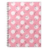 Soft Pink Cute Pattern – Minimal Aesthetic Polka Notitieboek (Voorkant)