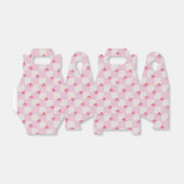 Soft Pink Daisy Checkerboard Floral Pattern Bedankdoosjes (Uitgevouwen)