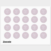 Soft Pink Elegant Script Afstuderen Bedankt Ronde Sticker (Vel)