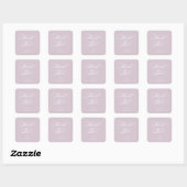 Soft Pink Elegant Script Afstuderen Bedankt Vierkante Sticker (Vel)