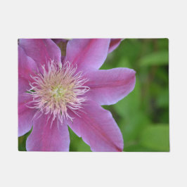 Soft Pink en Green Clematis Deurmat