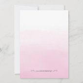 Soft Pink en Silver Birthday Uitnodiging (Achterkant)