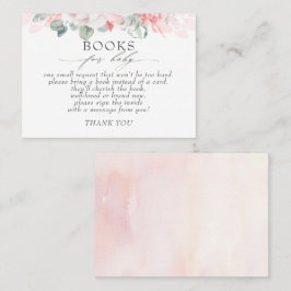 Soft Pink Floral Baby Boeken Aanvraag Visitekaartje