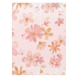 Soft Pink Floral Blossom Dining Tablecloth Tafelkleed