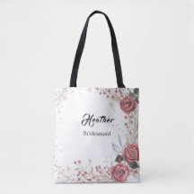 Soft Pink floral bruidsmeisje tas