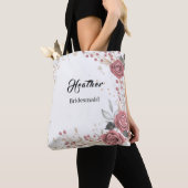 Soft Pink floral bruidsmeisje tas (Dichtbij)