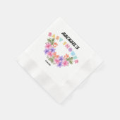 Soft Pink Floral Girl Baby Shower Servet (Hoek)