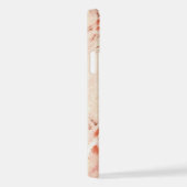 Soft Pink Floral Monogramed iPhone Hoesje (Rechterkant)