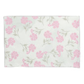 Soft Pink Floral Pillowcase Kussensloop (Voorkant)