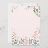 Soft Pink Floral Religy Kaart (Achterkant)