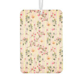 Soft Pink Floral Stripe Pattern Luchtverfrisser (Achterkant)