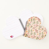 Soft Pink Floral Stripe Pattern Notitieboek (Binnen)