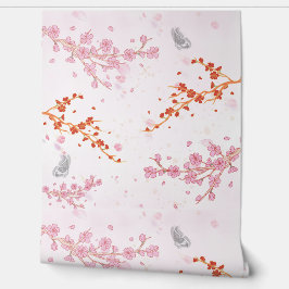 Soft Pink Floral Wall Covering | Wallpaper Behang