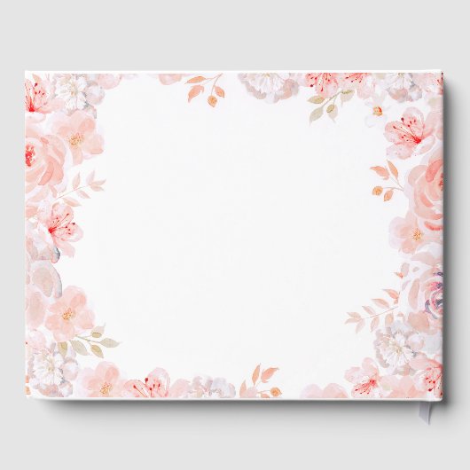 Soft Pink Floral Wedding Gastenboek (Achterkant)