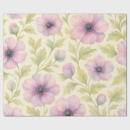Soft Pink Floral Wrapping Paper Cadeaupapier