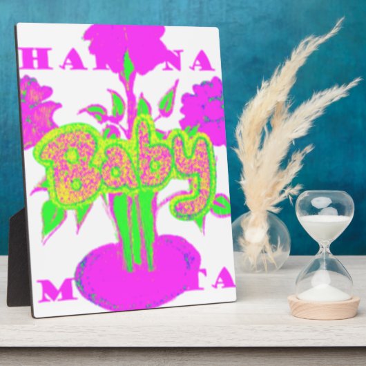 Soft Pink Flower Art: A Baby's Touch. Fotoplaat (Zijkant)