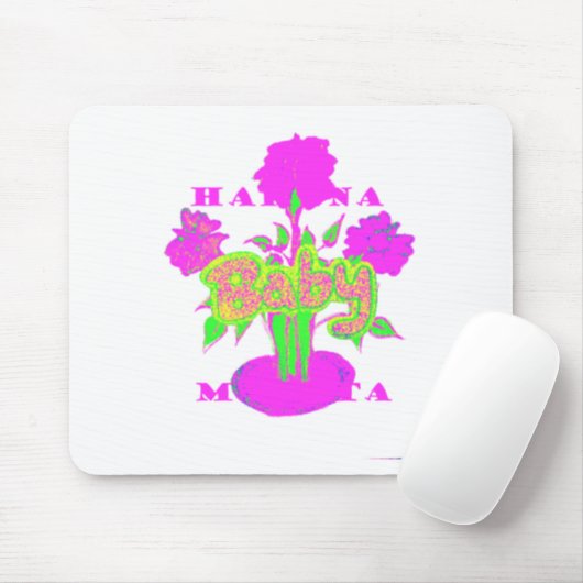 Soft Pink Flower Art: A Baby's Touch. Muismat (Met muis)