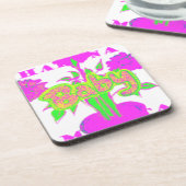 Soft Pink Flower Art: A Baby's Touch. Onderzetter (Linkerzijde)