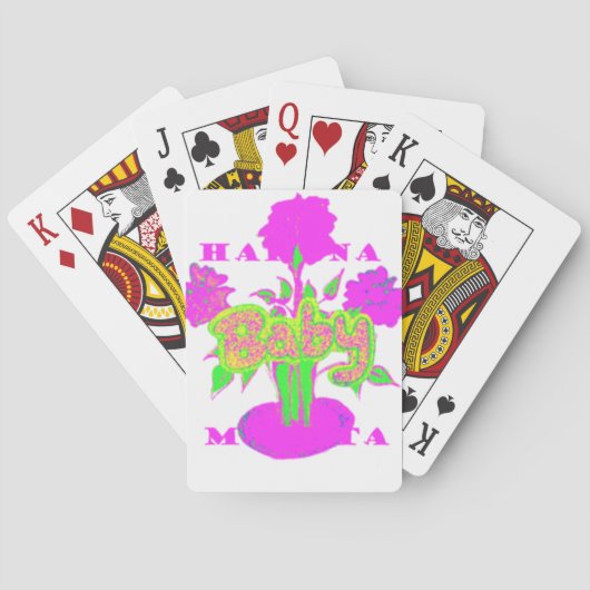 Soft Pink Flower Art: A Baby's Touch. Speelkaarten (Achterkant)