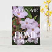 Soft Pink Flowers Custom Welkom Home Prachtig Kaart (Gele Bloem)