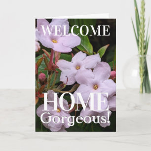 Soft Pink Flowers Custom Welkom Home Prachtig Kaart
