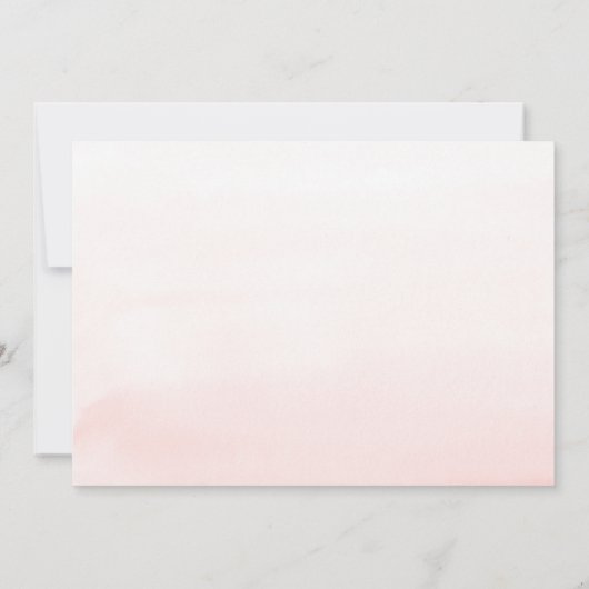 Soft Pink Flowers en Gold Greenery Vrijgezellenfee Kaart (Achterkant)