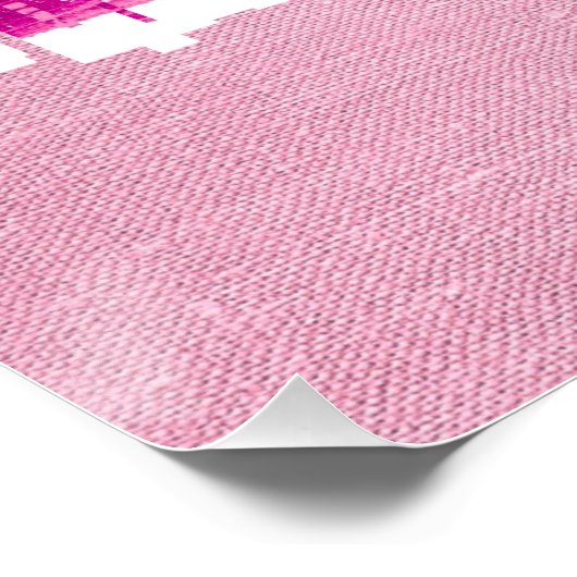 Soft Pink Geometric Brush Poster (Hoek)