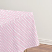 Soft Pink Gingham Pattern Tafelkleed (Voorbeeld)