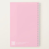 Soft Pink Gingham Transparent Frame Notitieboek (Achterkant)