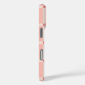 Soft Pink Grid Pattern with Coral Accent  Case-Mate iPhone Case (Achterkant / Rechts)