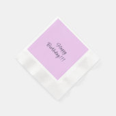 Soft Pink "Happy Birthday!!!" party servetten (Hoek)
